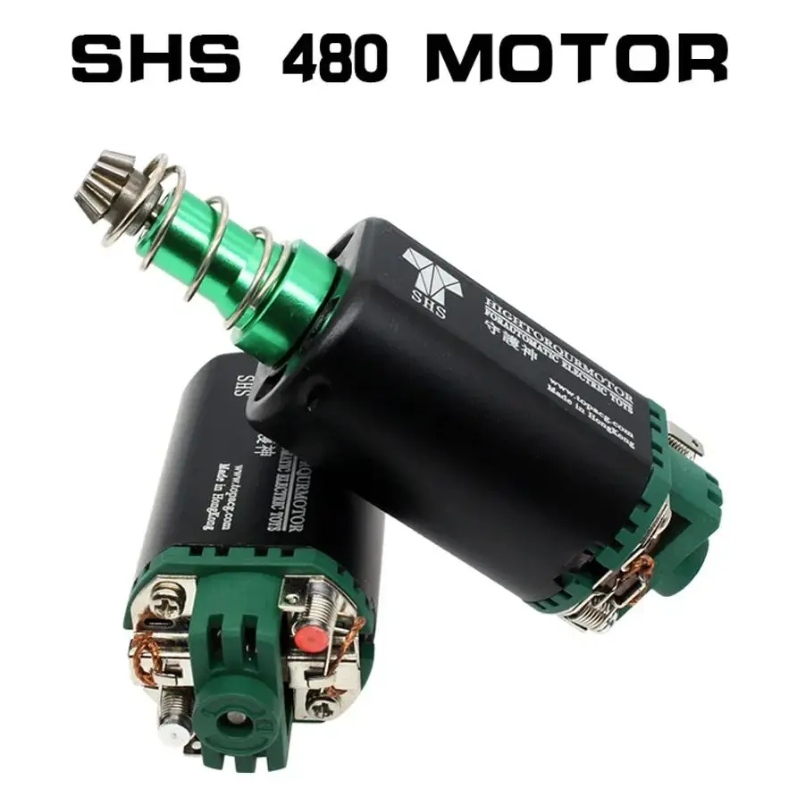 Motor SHS AEG de 38000rpm, Motor de alto Torque, 11,1 V, 38000, Motor de velocidad tipo giro, eje largo, Airsoft M16/M4/MP5/G3/P90, Motor AEG