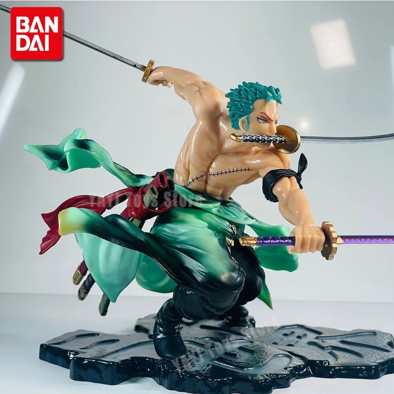 Figurine de dessin animé GK Roronoa Zoro, une pièce, 10cm, à trois lames, Sa-maximum, Manga, Collection de figurines d'action, modèle de jouet pour enfant