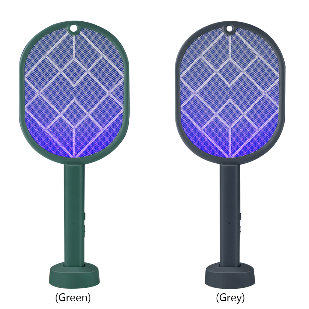 Upgraded 2-in-1 Mosquito Racket Insect Killer Purple Lamp USB Charging Protective Net Household Supplies for Home Summer Sleep