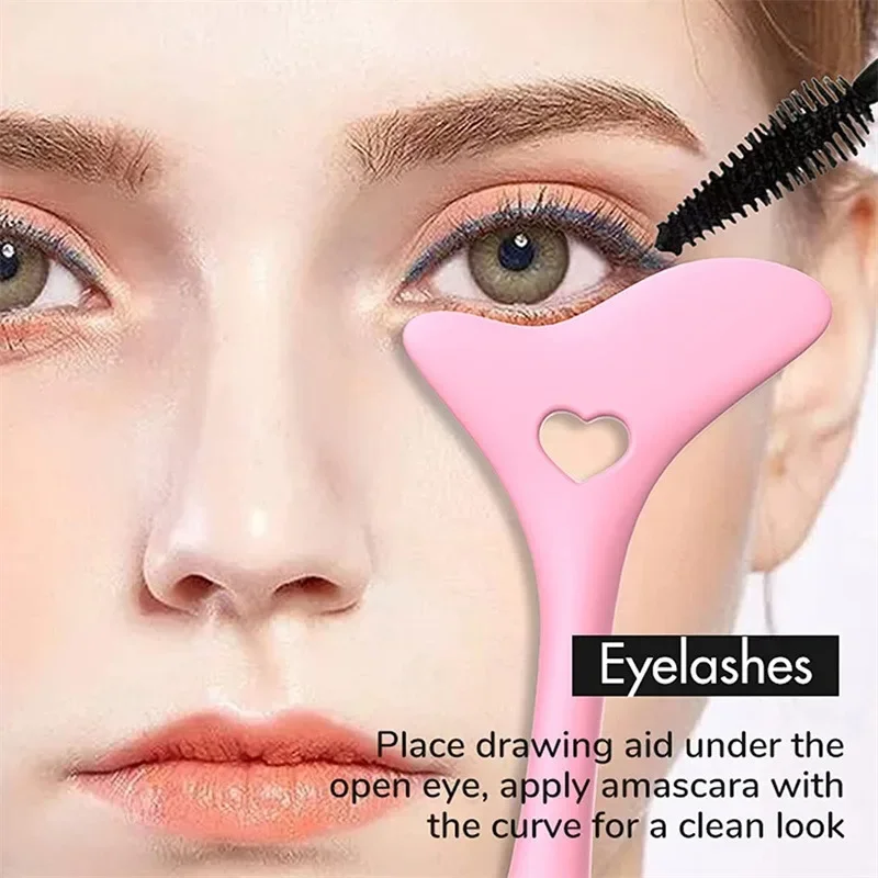 Venta al por mayor, plantilla de delineador de ojos multifuncional, puntas de ala, ayuda para delineador de ojos de silicona, lápiz labial de dibujo, ayuda para usar, herramientas de maquillaje reutilizables