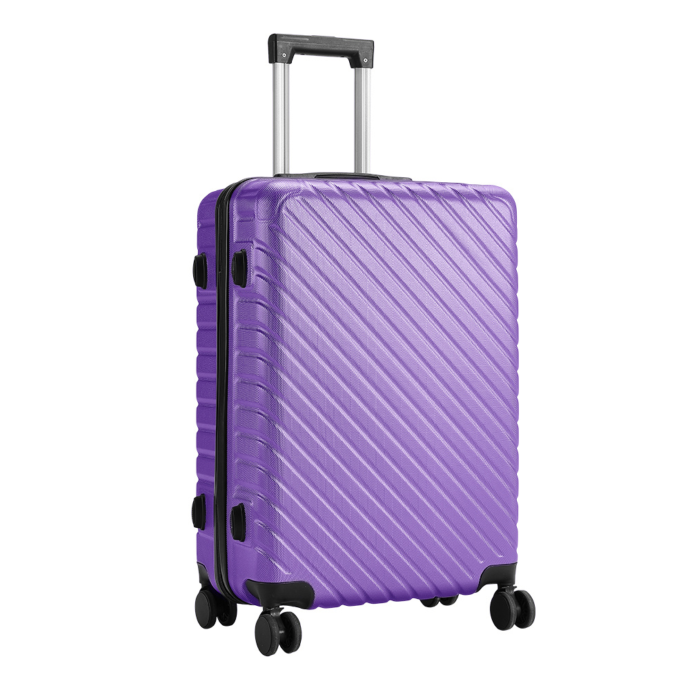 Purple Lightweight Hardside Travel Suitcase with Spinner Wheels 24"