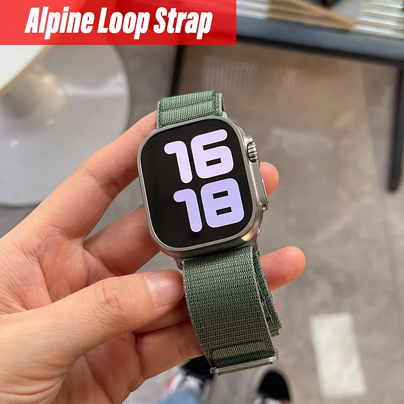 อัลไพน์ลูปสำหรับสายนาฬิกาแอปเปิ้ลอัลตร้า 2 49 มม.ซีรีส์ 10 46 มม.42 มม.40-44 มม.45 มม.41 มม.กีฬาสายรัดไอวอทช์ 10 9 8 7 6 SE 5 4