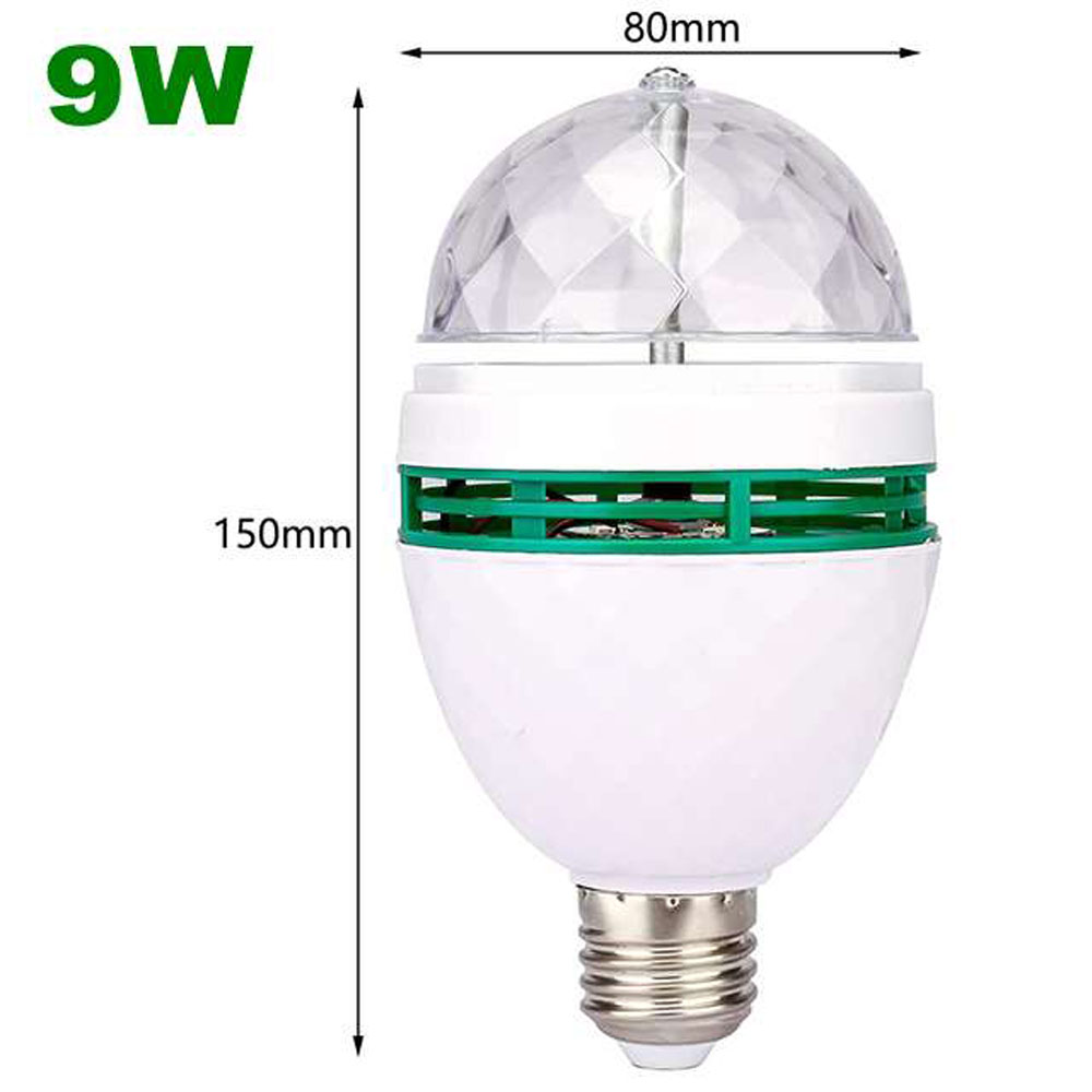 Lámpara LED RGB E27 de 9W y 6W, proyector de Color mágico, luz de escenario giratoria automática, AC85-265V 220V 110V para fiesta, Bar, KTV y discoteca