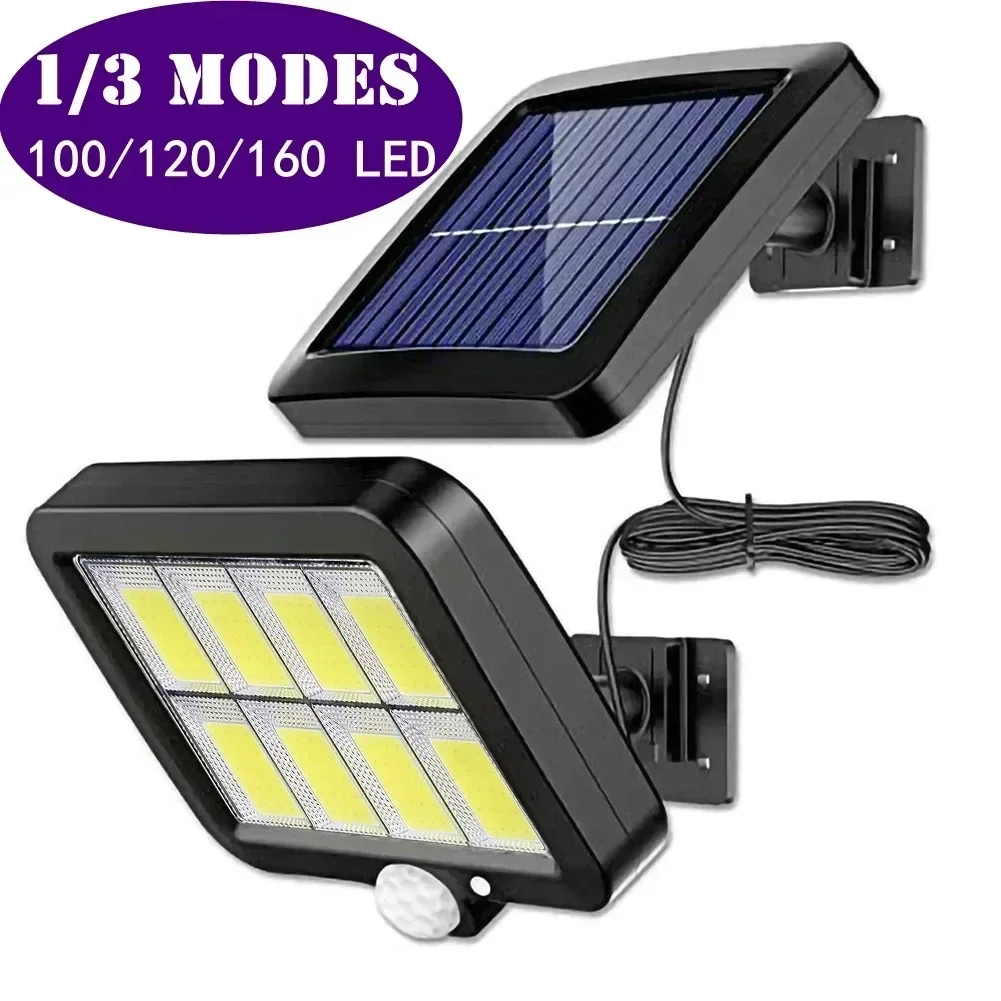COB LED Solar Light Split Wall Lamp Waterproof Outdoor Wall Emergency Street Security  for Garden Decoration PIR Motion Sensor