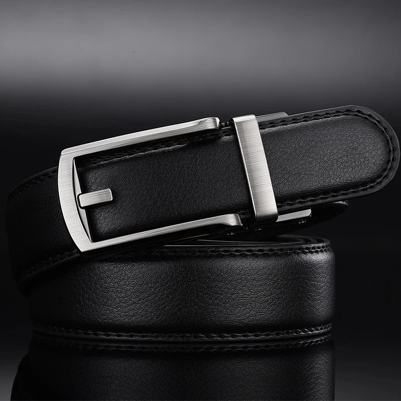 Männer Gürtel Top qualität kuh echtes leder herren gürtel rindsleder strap für männliche automatische schnalle gürtel für männer legierung schnalle gürtel