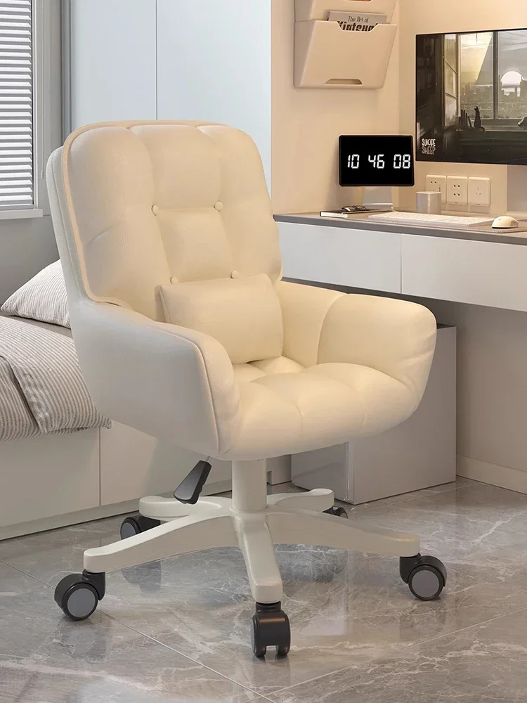Backrest Swivel Armchair for Bedroom Relax Computer Chair Ergonomic Office Chairs Student Chair with Wheels Furniture for Home