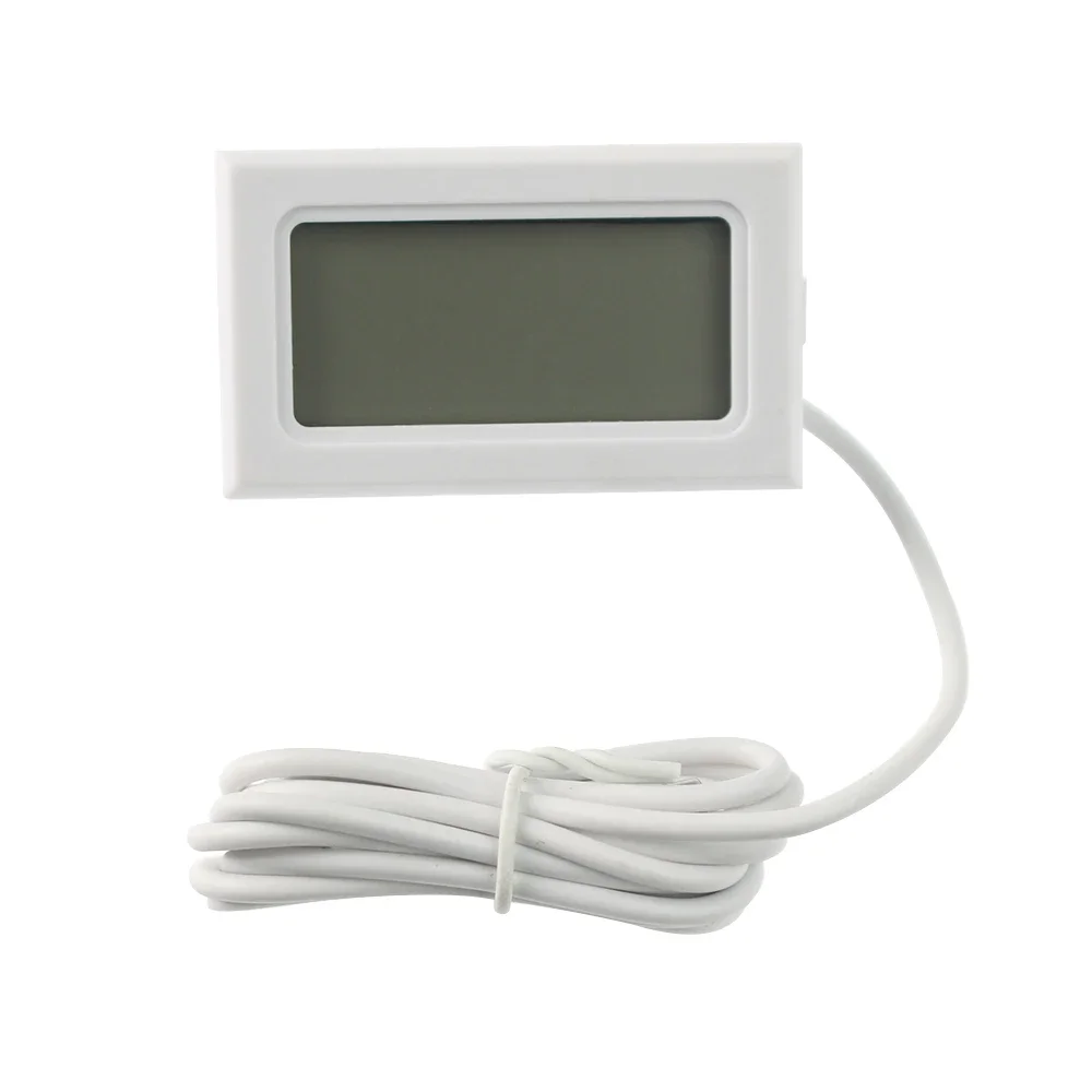LCD-Digitalthermometer 1 m/2 m für Gefriertemperatur 50 ~ 110 Grad Kühlschrank Eingebettetes Thermometer Wasserdichte Außensonde
