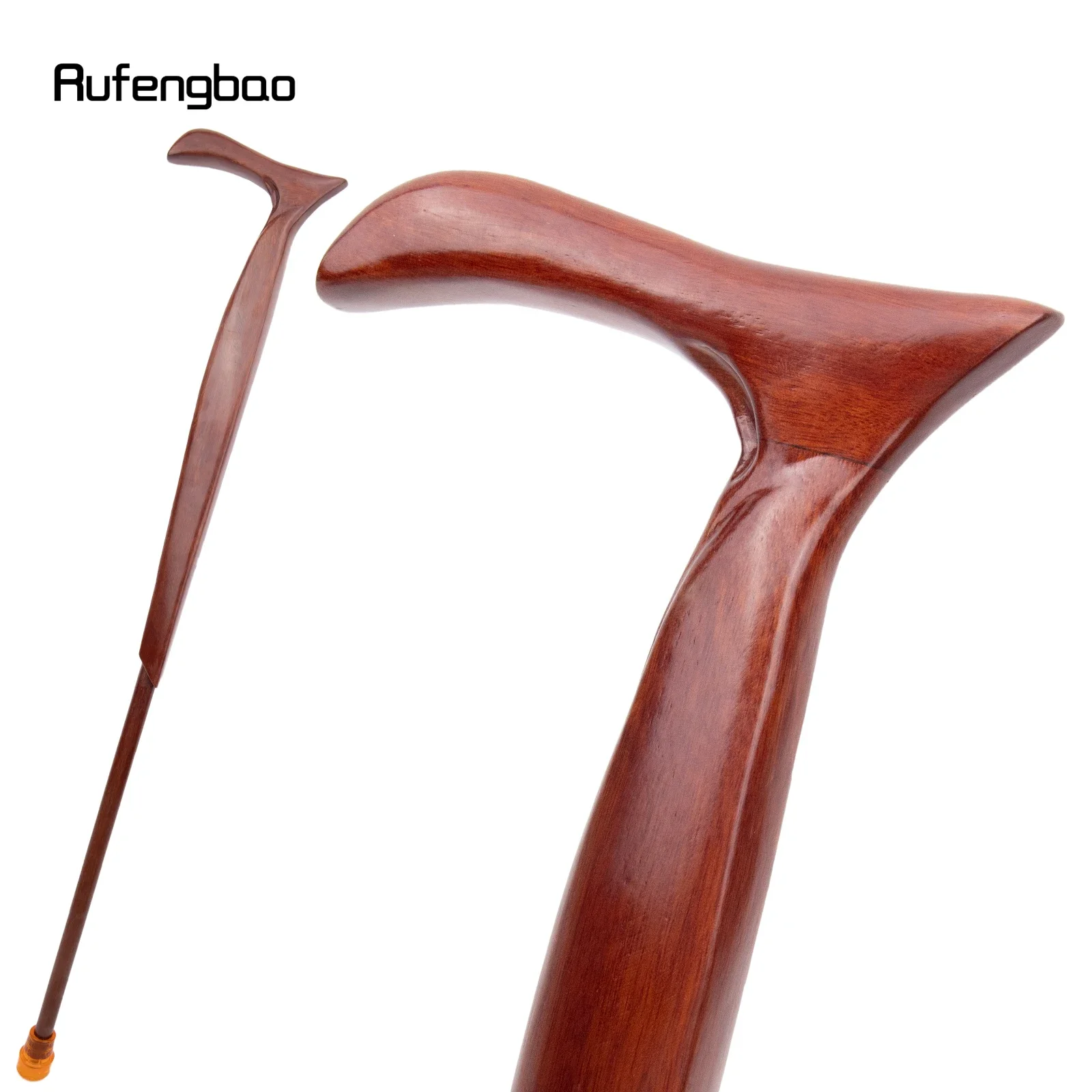 Bastón decorativo de madera rojo en forma de T para caminar, bastón decorativo de vampiro para fiesta de cosplay, bastón de madera para Halloween, varita de mazza, 93cm