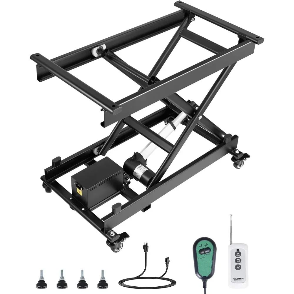 Electric Lift Table, 330 lbs Capacity Single Scissor Lift Table, 8-28 in Height Adjustable Lifting Platform, Coffee Table Lift
