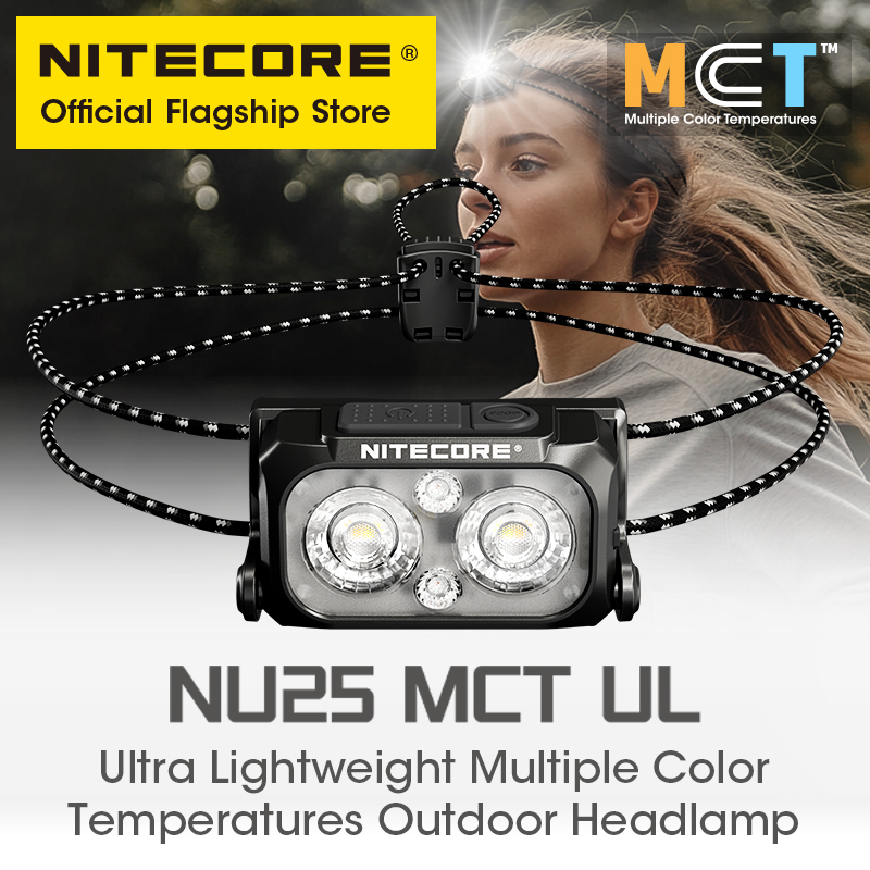 NITECORE NU25 MCT UL USB-C перезаряжаемый налобный фонарь с несколькими цветовыми температурами для бега по пересеченной местности, рюкзака