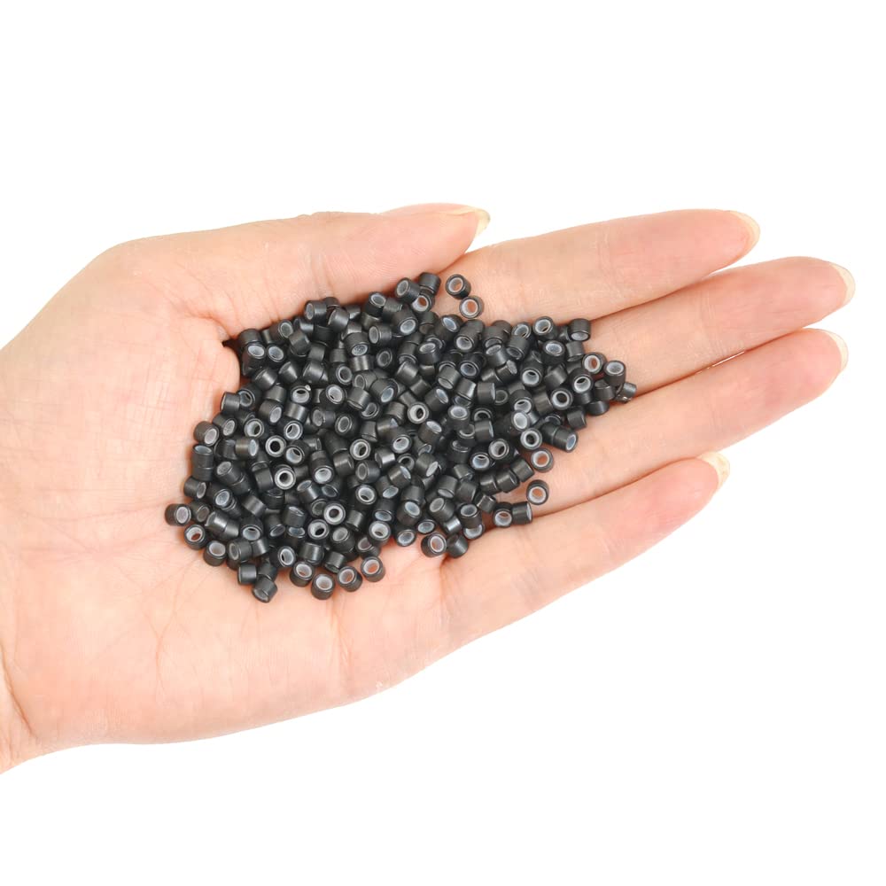500 Miếng 4Mm Tóc Nhẫn Ốp Lót Micro Liên Kết Nhẫn Hạt Cho Tôi Đầu Tóc Lông Vũ Phần Mở Rộng