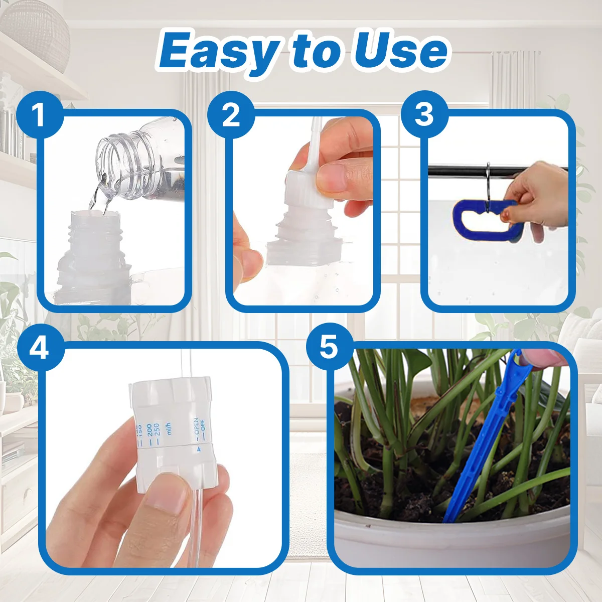 Gardening automatic watering bag, adjustable water volume, large capacity, automatic watering for 15 days, garden tool