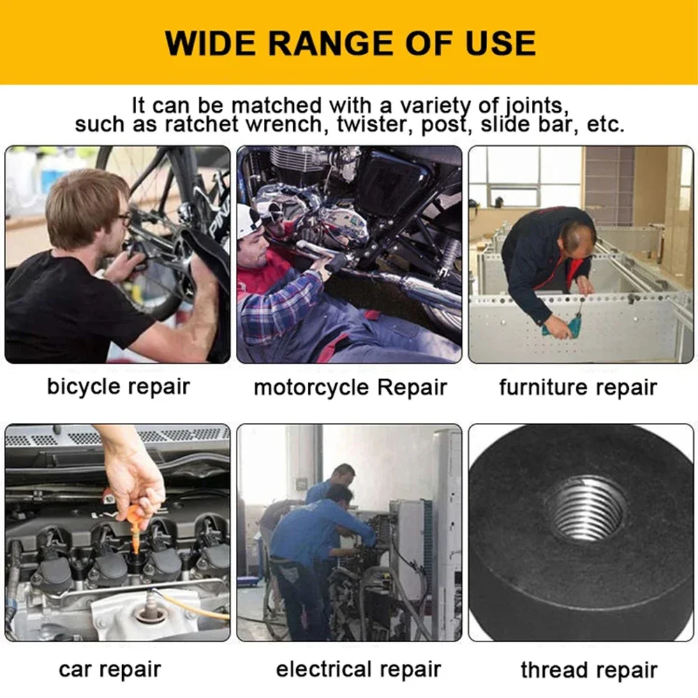 1/6 Tập Bộ Mũi Khoan Chuôi Lục Giác Mạ Titan HSS Vít Ren Tua Vít Bit Máy Hợp Chất Tập m3 M4 M5 M6 M8 M10 Dụng Cụ Cầm Tay