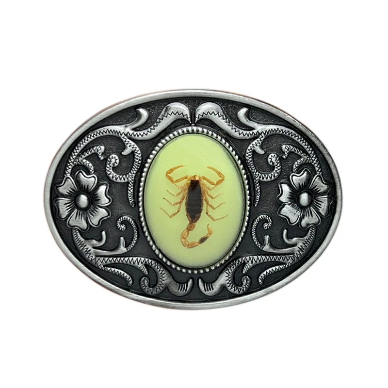 Spot zinc alloy real Scorpion glow-in-the-dark scorpion belt buckle