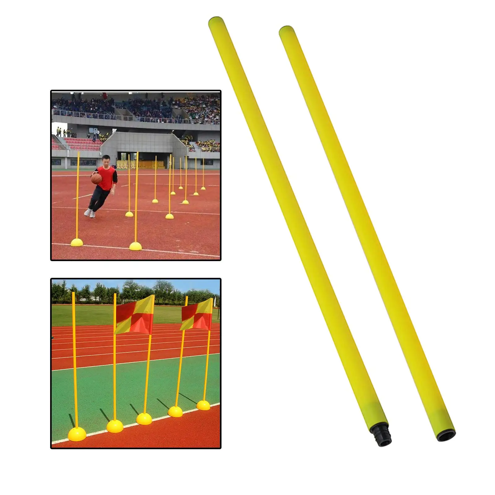 การฝึกอบรม MARKER ฟุตบอลป้าย POLE Agility MARKER DROP ทนฝ่าอุปสรรคบาร์สําหรับบาสเกตบอลฟุตบอลการฝึกอบรมกีฬากลางแจ้ง