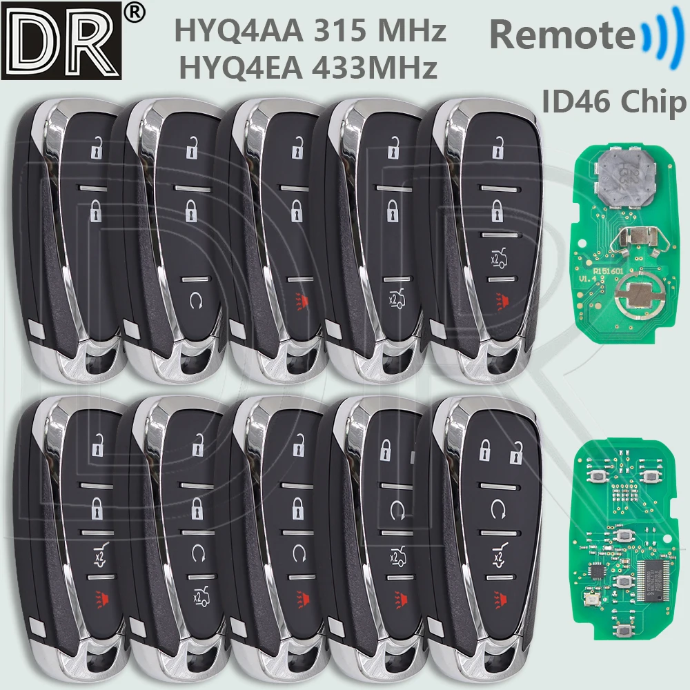 DR 315/433 МГц ID46 чип автомобильный дистанционный ключ для Chevrolet HYQ4AA HYQ4EA Malibu Cruze Spark Camaro Equinox Volt Blazer Traverse Sonic