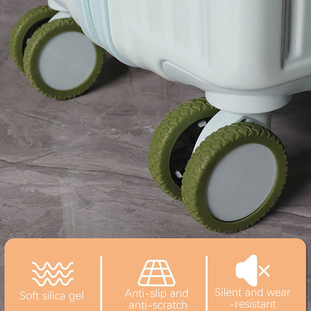 Capa de proteção para roda de compartimento de bagagem Capa de proteção de silicone antiderrapante para viagens