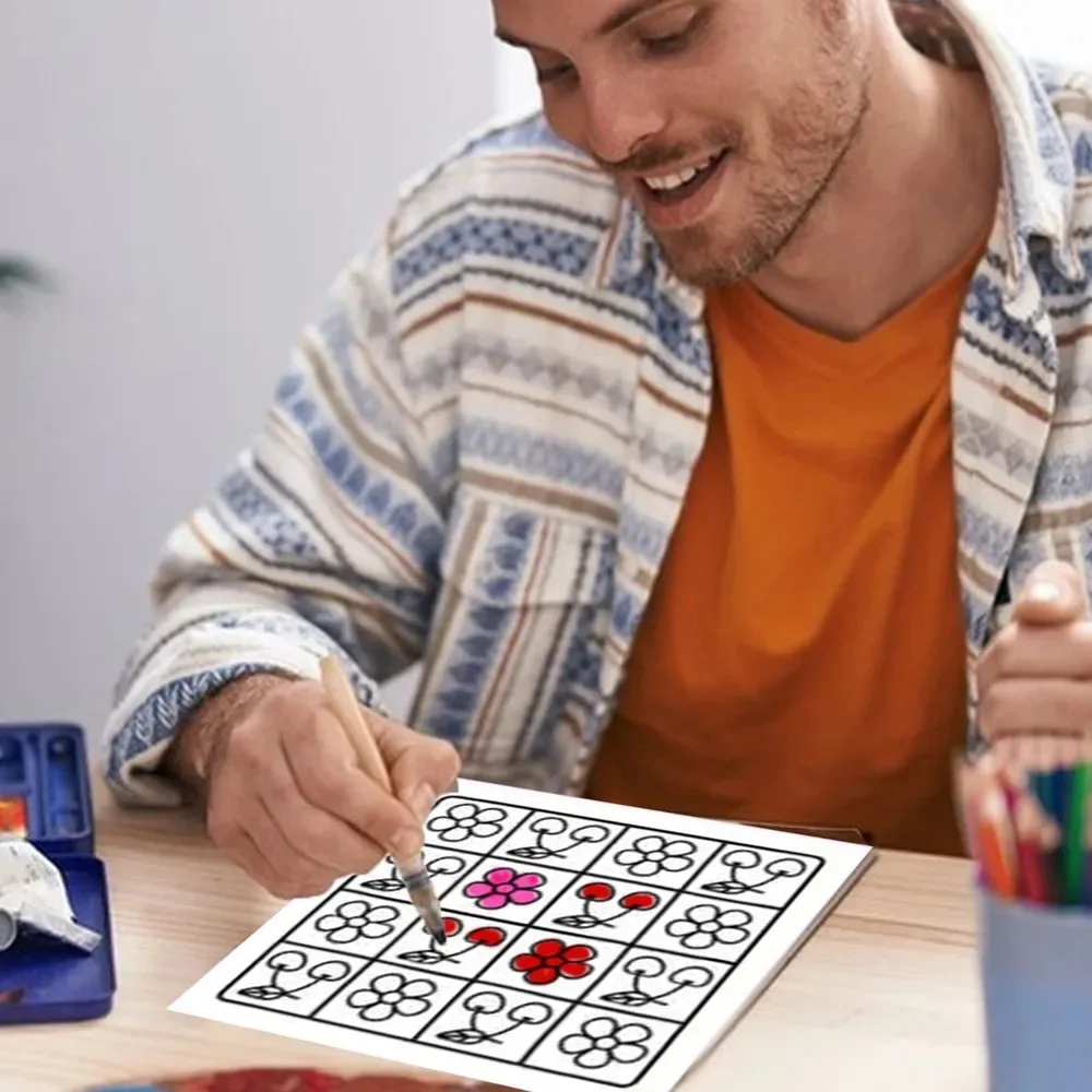 Patrones cómodos: libro para colorear para la relajación con un bonito patrón acogedor y un bolsillo de mandala