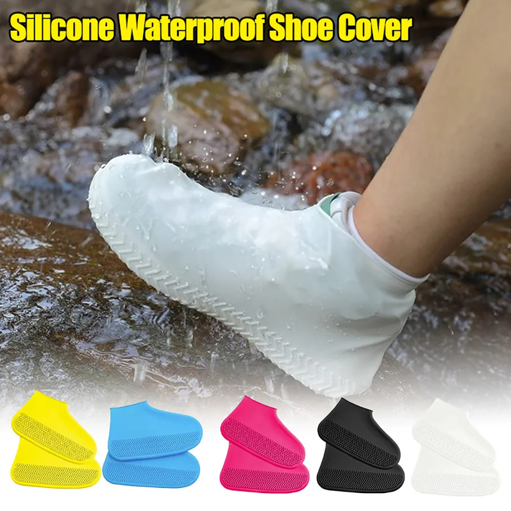 Capas para sapatos de chuva, à prova d'água, reutilizáveis, antiderrapantes, capas para calçados de chuva ao ar livre, adultos e crianças, para sapatos, botas, capa protetora