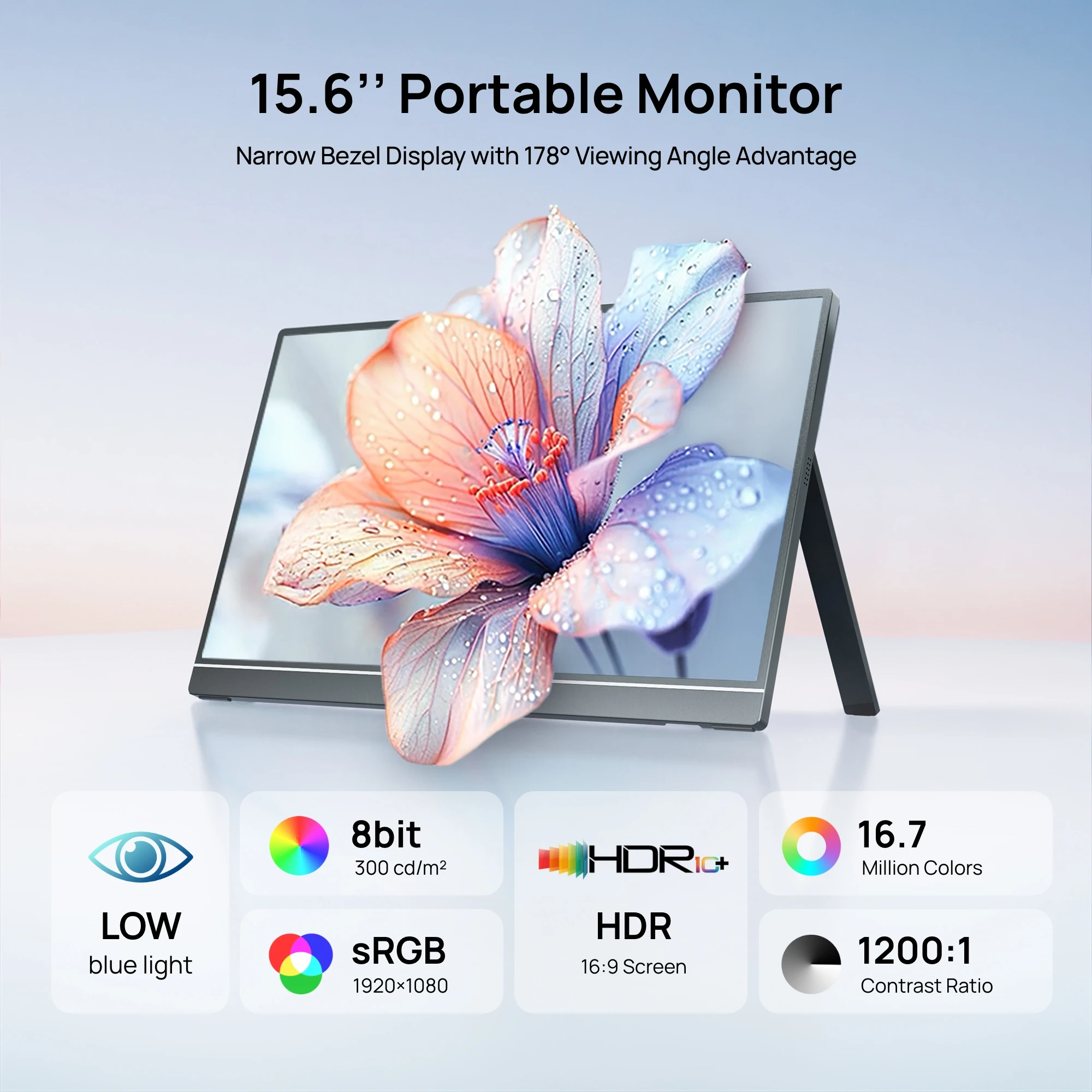 ARZOPA 15.6 inch Portable Monitor FHD 1080P IPS USB-C Mini-HDMI External Second Screen for Mac Laptop PC Switch Xbox PS4/5 Xbox