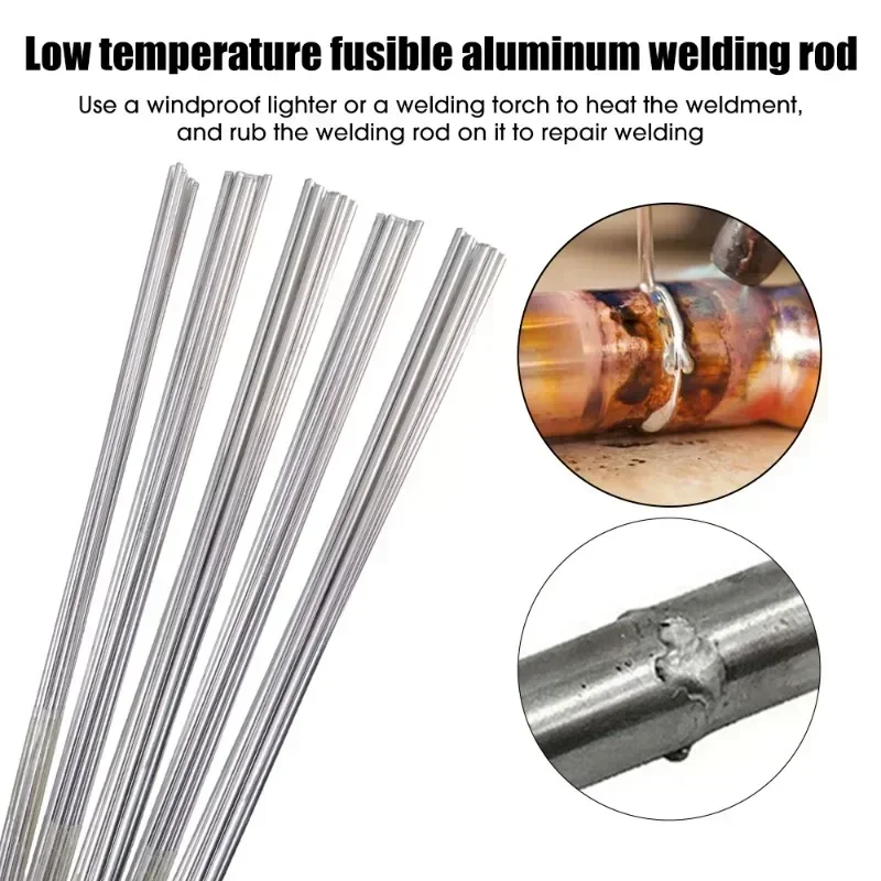 200/10PCS แท่งเชื่อมอลูมิเนียมชุด Universal ต่ําอุณหภูมิเชื่อม Cored Wire อเนกประสงค์ซ่อม Rod สําหรับเชื่อมโลหะผสม