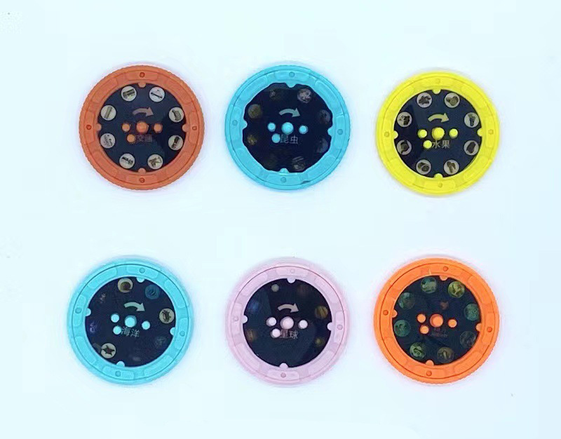 Linterna de proyector para niños, juguete educativo de dibujos animados de animales y frutas, lámpara de proyección de libro de cuento de hadas