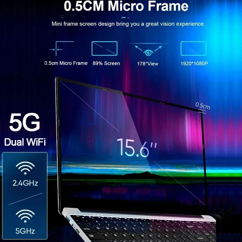 AKPAD RAM 32GB 2TB SSD 15.6 Inch Laptop Metal Ultrabook AMD Ryzen 7 4700U 4800U Windows 10 Gaming Computer Notebook 5G Bluetooth