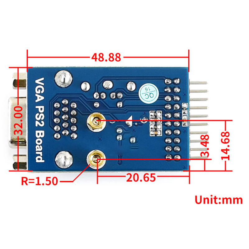 VGA para PS2 Development Board, placa adaptadora
