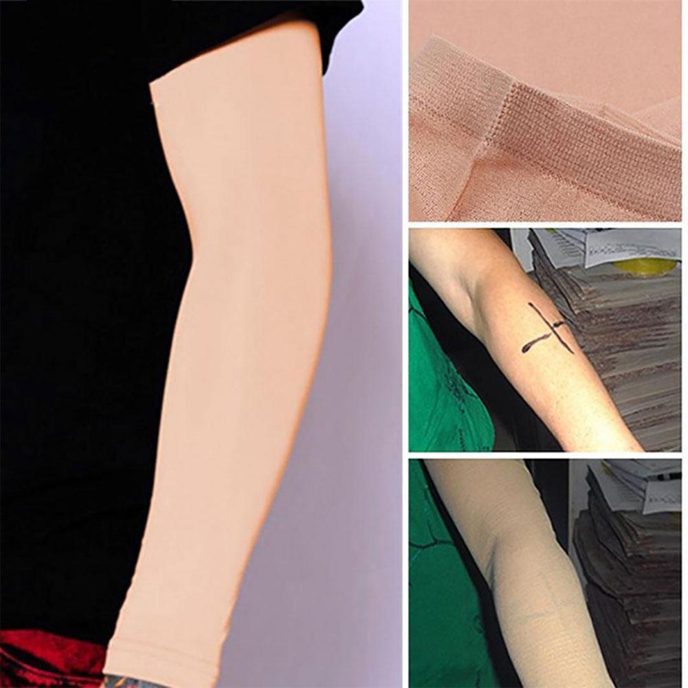 Sommer Sonnenschutz Oversleeve Fleischfarbene Haut Ärmel Tattoo Ärmel Bedecken Narben Unisex Einfarbig Arm Abdeckung