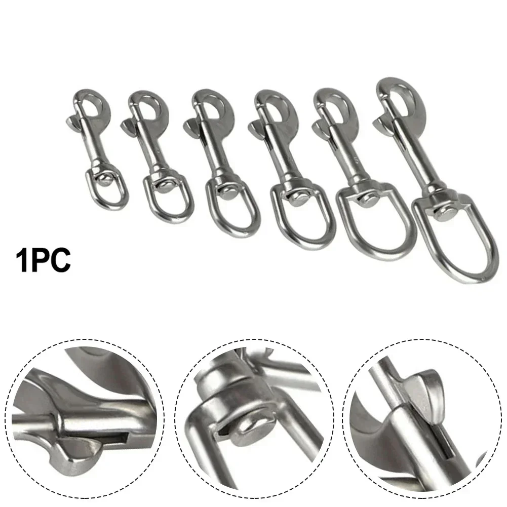 Stainless Steel Swivel Eye Bolt Snap Spring Hook For Scuba Diving Pet Leash Flag For Diving Hook For Pet Leash/Camping Tent