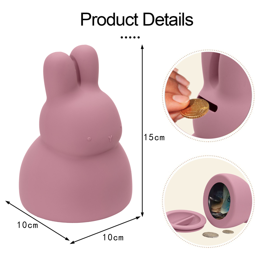 Hucha de silicona de animales de dibujos animados para atraer dinero, tarro de monedas, caja de ahorro, juguete para bebé