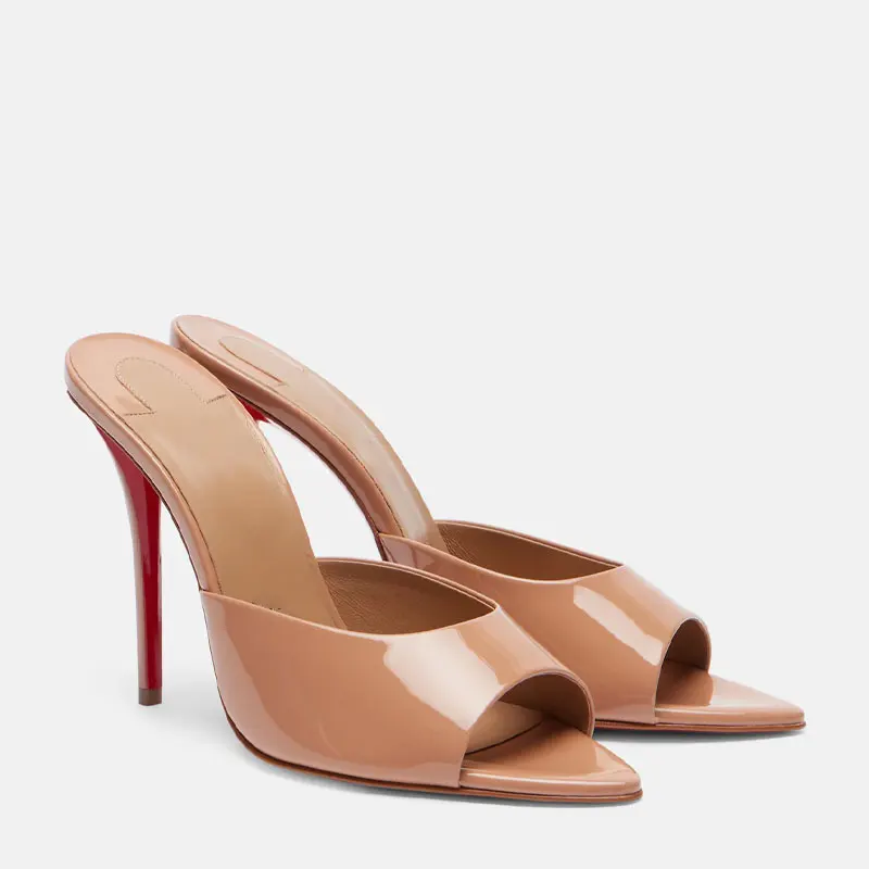 Shoes for Women New Pointed Open Toe Roman Sandals Metal Sexy Women's Shoes Outdoors Slippers 10.5 Cm Women Sandals  sandálias