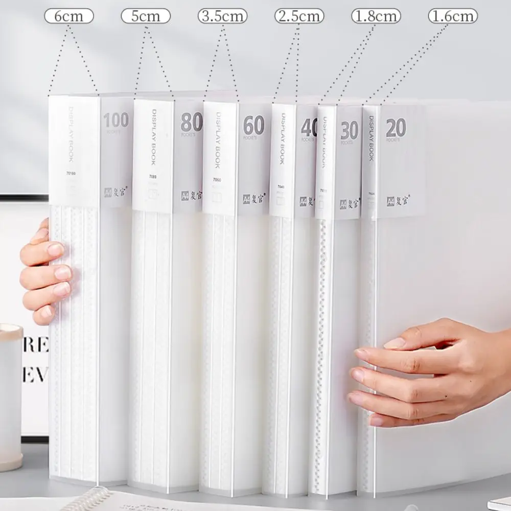 Large Capacity A4 File Folder Waterproof Dustproof Paper Organizer 20/30/40/60/80/100 Sheets Transparent Document Container