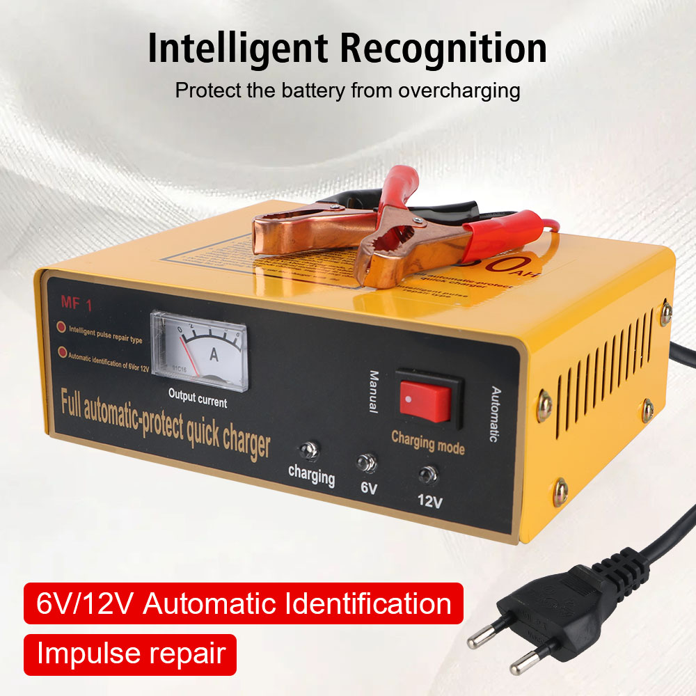 車のバッテリー充電器全自動 LCD ディスプレイ複数の保護修理車メンテナンス保護急速充電器 6 V/12 V 120 ワット