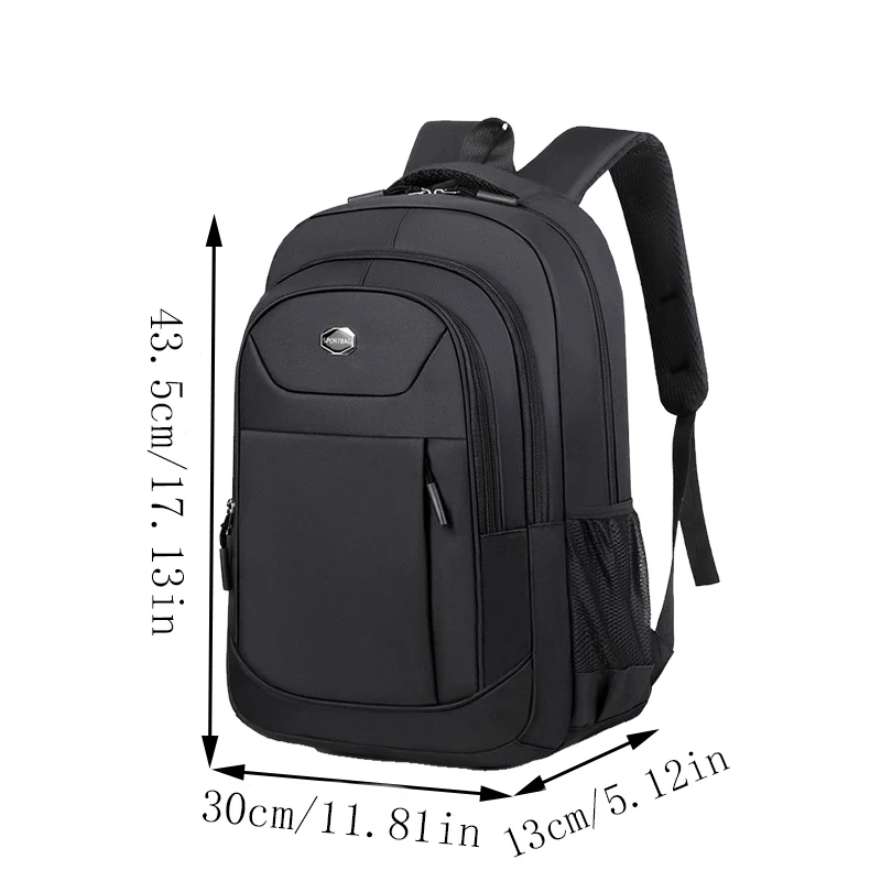 Sac à dos double épaule pour hommes et femmes – Couleur unie – Voyage d'affaires, voyage d'affaires, déplacement, usage décontracté