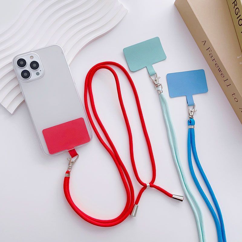 Nuevo cordón ajustable para teléfono, cordón desmontable para el cuello, correa, mosquetón, colgante Compatible con tarjeta para llavero móvil, colores