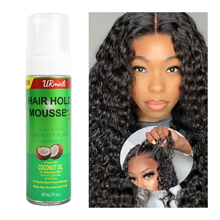 CURLY Hair Mousse สําหรับวิกผม Strong Hold Olive Oil ผมจัดแต่งทรงผม Mousse Anti-Frizz ผมโฟม Mousse สําหรับจัดแต่งทรงผมผมผู้หญิงผู้ชาย