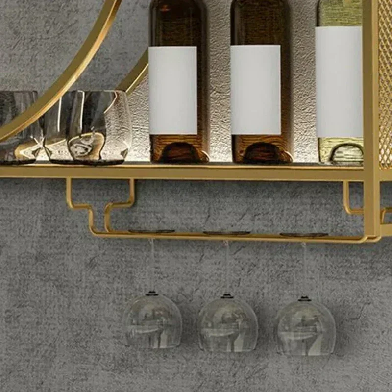 Szafeczki-壁に取り付けられたワインラック,ボトルホルダーアダプター,ミニチュア,黒いカップ,ガラス収納,バーキャビネットの装飾