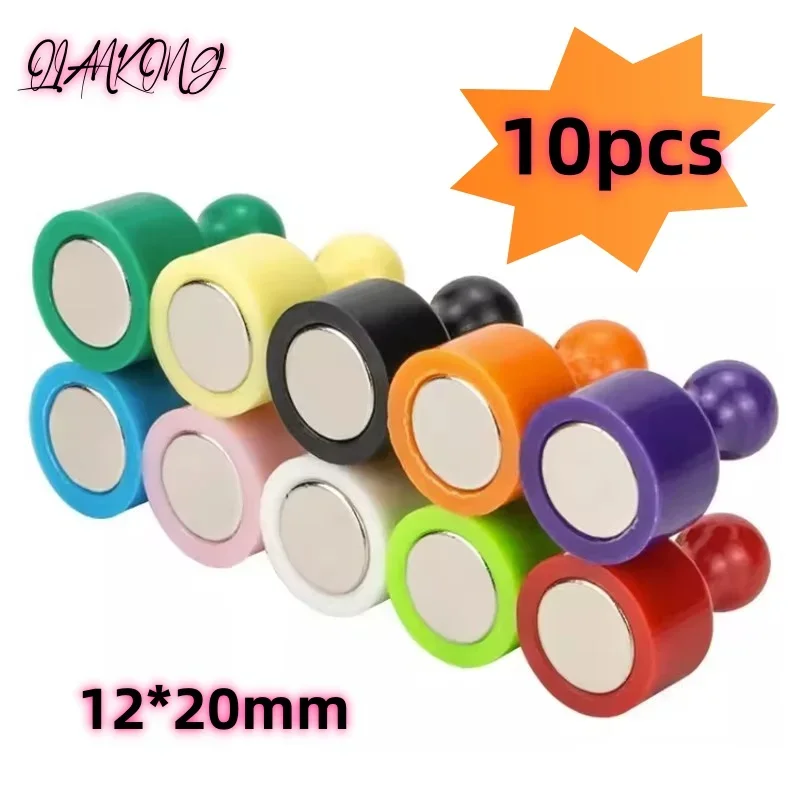 10 Pcs Fridge Magnets Super Strong Magnets Neodymium Magnet Pushpins Sucker Thumbtack Magnetic Push Pin for Whiteboard