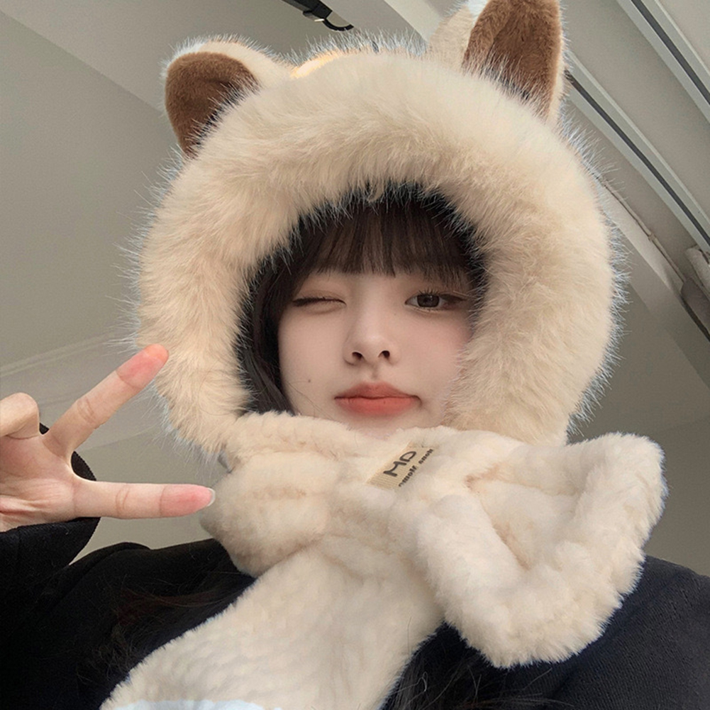 Integrated Ear Protection Windproof Cap Scarf Neck Integrated Warmth Cover Hat For Outdoors Sports