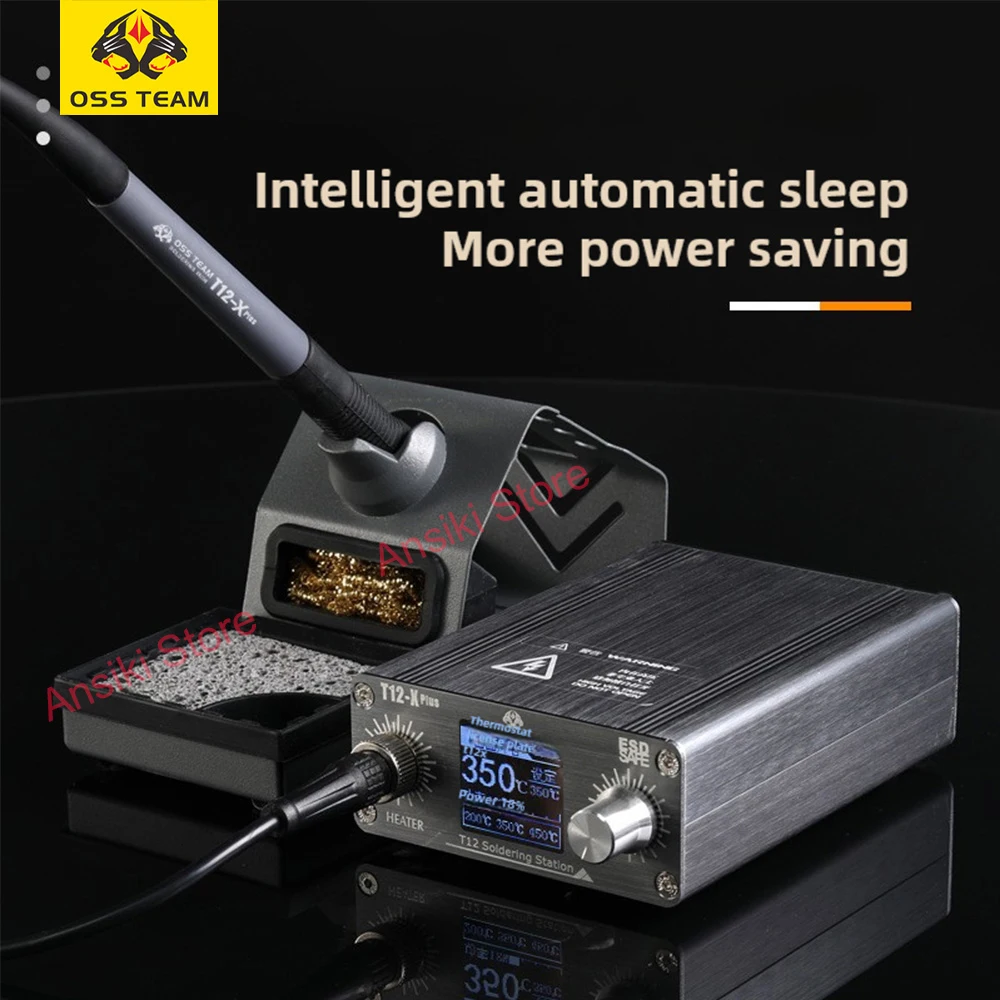 OSS T12-X Plus Solder Station 75W Digital display Constant temperature With T12-BLS Tips For Precision welding repair Tools