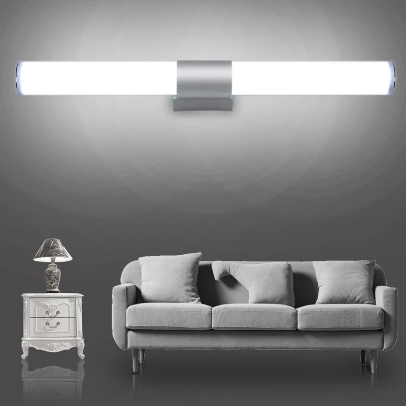 Lámparas de pared modernas para el hogar, tiras largas superbrillantes, luz Led para espejo, decoraciones interiores, luces acrílicas para baño y dormitorio