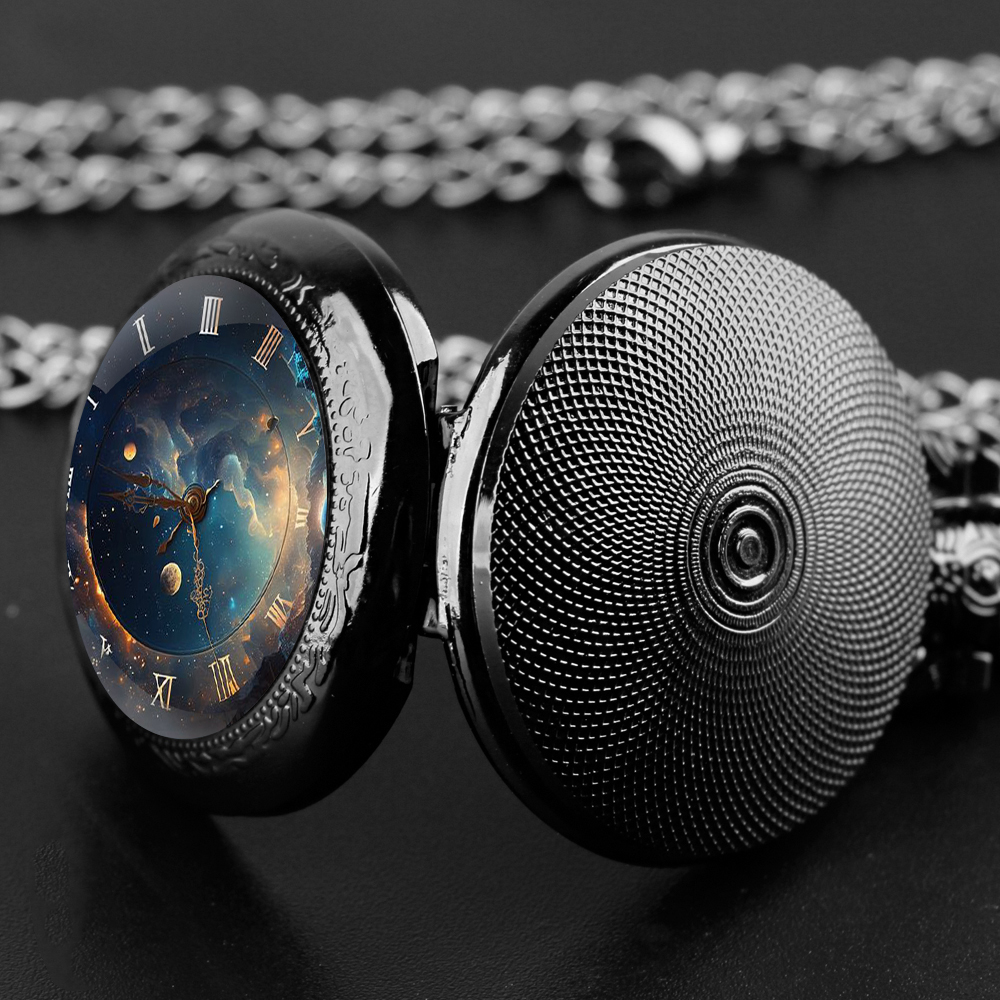 독특한 Steampunk 유리 돔 빈티지 석영 주머니 시계 남자 여자 펜던트 목걸이 체인 매력 시계 시간 시계 보석 선물
