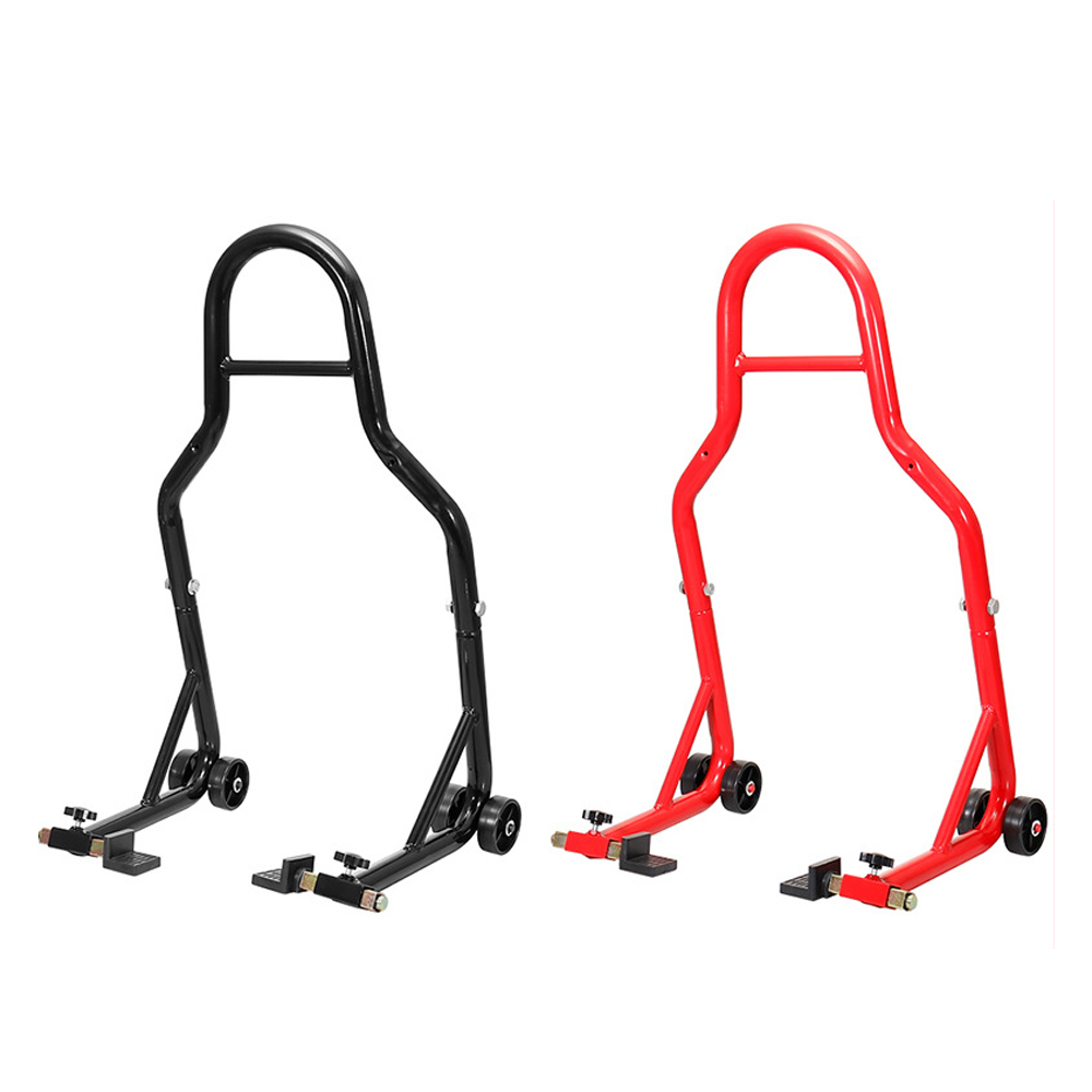 オートバイブラック/レッドフルセット後輪サポートスタンドホイールスタンド自動 Aheel サポートフレームタイヤ修復ツール