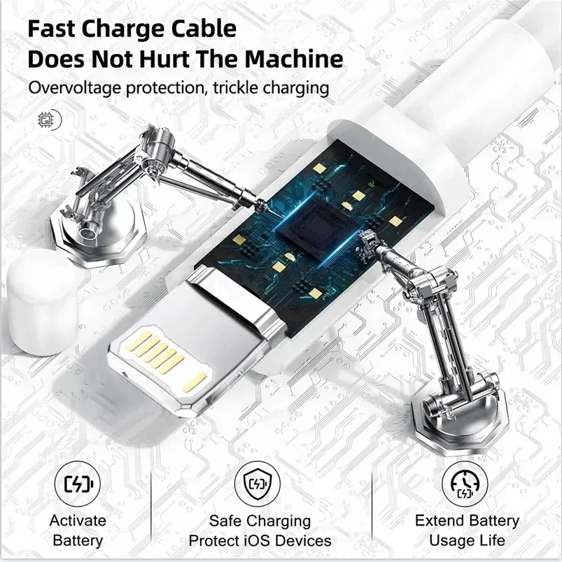 PD 35W USB Cable For iPhone 14 13 12 11 Pro Max 7 8 14 Plus XS XR Fast Charging USB C Cable Charger Date Wire Accessories