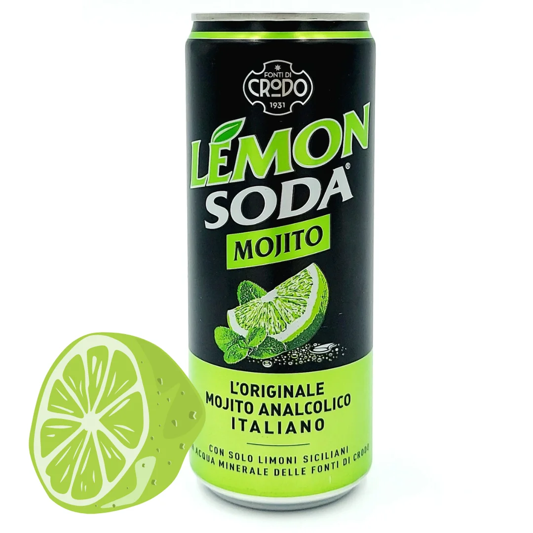 Zitronen soda Mojito kohlensäure haltiges Getränk 330ml - Fondi di Crodo