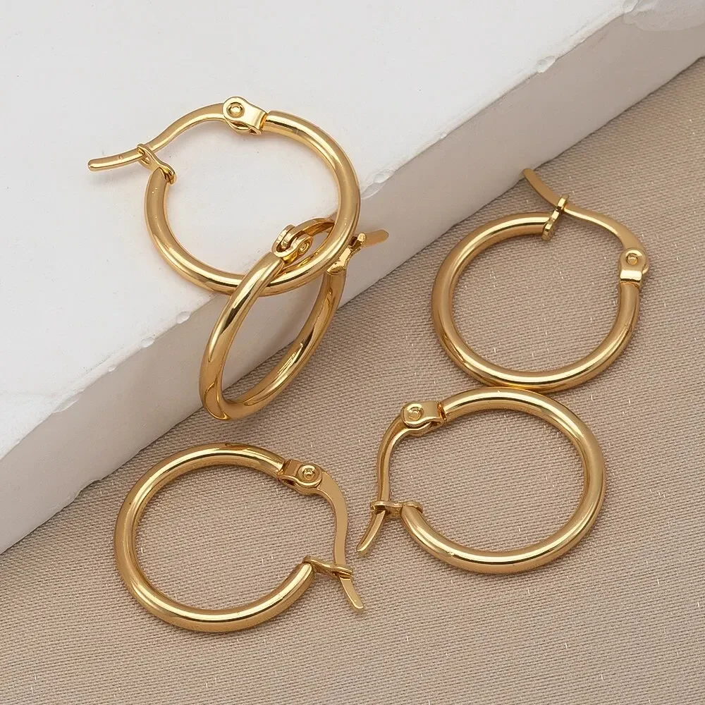 10 Stück 20 mm Edelstahl-Ohrringe, offene Ohrringe für Schmuckherstellung, DIY-Komponenten, Zubehör
