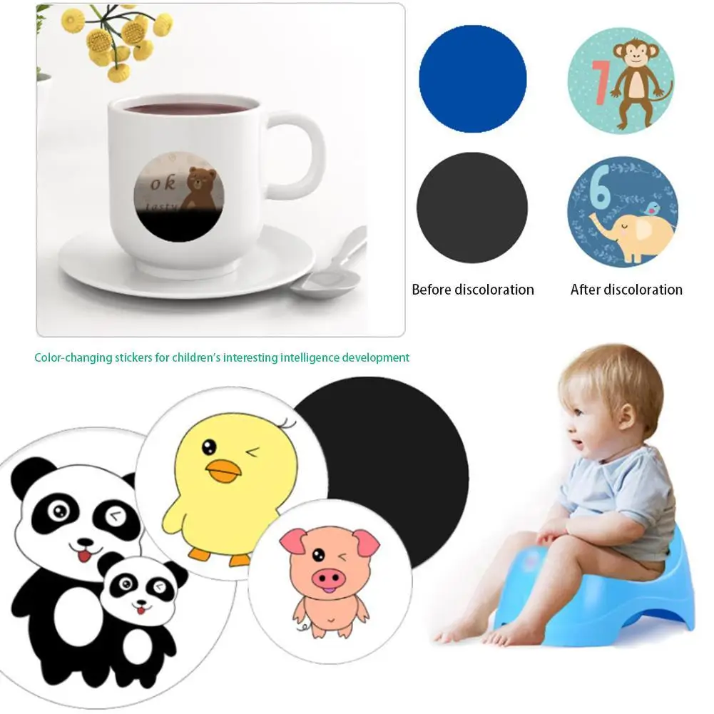 Bộ 5 Màu Thay Đổi Vệ Sinh Miếng Dán Cho Bé Bô Đào Tạo Vệ Sinh Đổi Màu Vệ Sinh Miếng Dán Bô Tập Ngồi Magic Miếng Dán