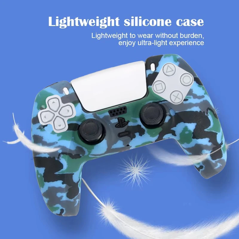 Camo-Schutzhülle für SONY Playstation 5, Silikonhülle, Griff für PS5-Controller-Zubehör