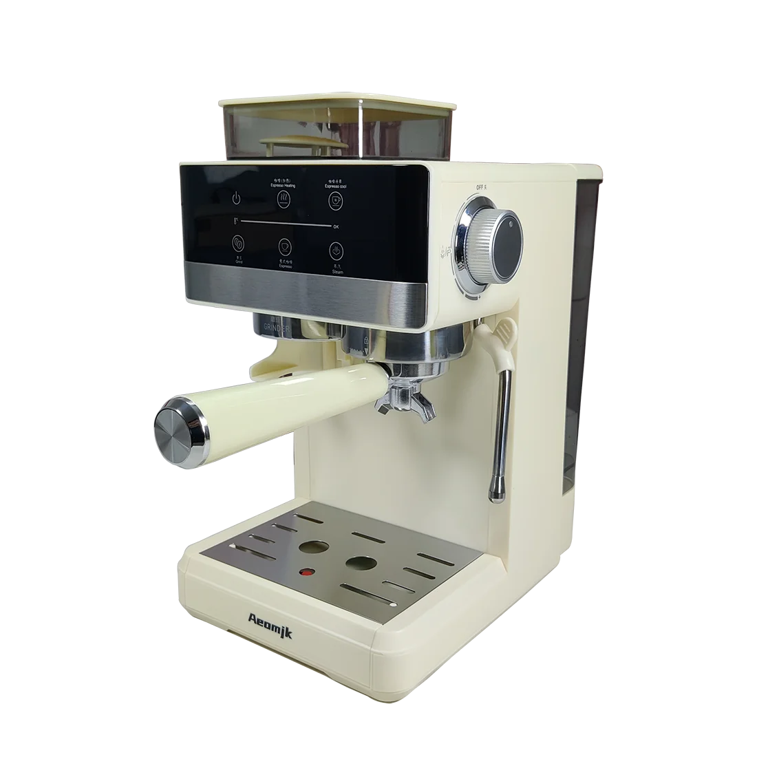 As descontos estão à venda! Mais barato semi automático italiano latte cappuccino fermentação elétrica máquina de café expresso com moedor